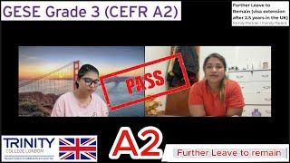 A2  English Test SELT Spoken Exam ||GESE Grade 3|| Visa Extension|| Life in the UK