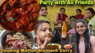 Cooking Mutton Recipe || Friends ke sath party kiye Aaj || Cooking mutton Stomach