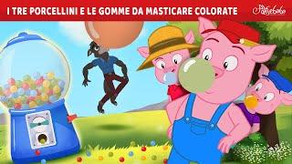 I Tre Porcellini e le Gomme da Masticare Colorate  | Storie Per Bambini Cartoni Animati