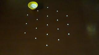 Janmashtami Rangoli ||#rangoli || Vinayagar chathurthi kolam || 5*3 dots Rangoli ||lighting Rangoli