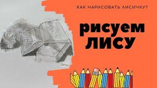 Как нарисовать МИЛУЮ ЛИСУ ПРОСТО Рисунки для детей и начинающих How to draw a Fox #drawings