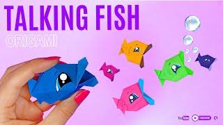 How to Make a Talking Fish Origami |Origami talking fish