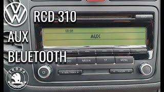 VW RCD 310 - AUX, BLUETOOTH MENU