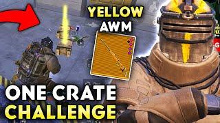 INSANE ONE CRATE CHALLENGE - YELLOW AWM LOOT  PUBG Metro Royale