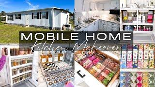 ULTIMATE MOBILE HOME KITCHEN MAKEOVER | Mobile Home Cleaning | Kitchen Organization Ideas with TEMU