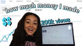 How Much Youtube Paid Me For 200k Views|| HOW TO MAKE MONEY ON YOUTUBE. TIPS FOR SMALL YOUTUBERS