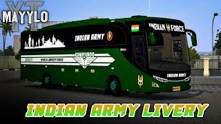 Indian army bus livery | MAYYLO YT | bussid | bus simulator indonesia | Indian army