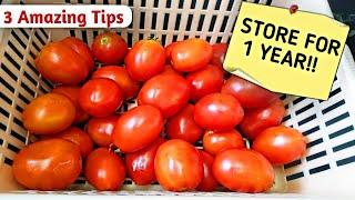 How To Store Tomato For Long Time | Store Tomatoes For Months | How to Store tomato in freeze