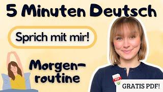 5 Minuten Deutsch sprechen |Schneller Deutsch sprechen mit der Imitationstechnik | ️Gratis PDF!