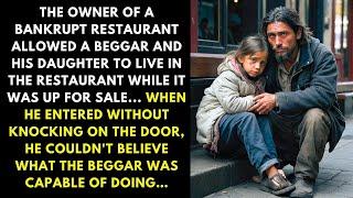 THE OWNER OF A BANKRUPT RESTAURANT ALLOWED A BEGGAR AND HIS DAUGHTER TO LIVE IN THE RESTAURANT...