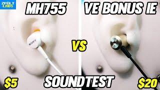 Sony MH755 vs VE Bonus IE SOUNDTEST  Dynamic Battle!