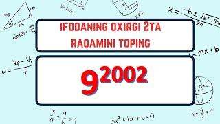 Oxirgi ikkita raqamni topish