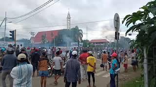 Aksi demo di kota Sorong anarkis cukk