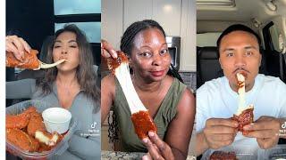 Viral Chili's Nashville HotMozzarella Sticks mukbang compilation