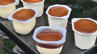 Excellente recette de yaourt glacé a la vanille   (recette économique)