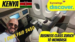 Eurowings Discover Business Class Frankfurt - Mombasa. CHEAPEST BUSINESS CLASS redemption EVER!