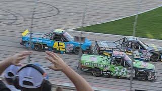 Carson Hocevar TURNS Nick Sanchez into Zane Smith for the WIN!  | 2023 NASCAR Truck Series at Texas