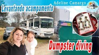 Levantando acampamento + Dumpster diving encontrei muitas coisas