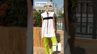DIY Blouse Tunic | Mandarin Collar & Bust Ruffle #sewing #outfitideas   #handmadeclothing