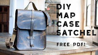 Make A Simple DIY Leather Map Case Satchel - FREE PDF PATTERN DOWNLOAD!