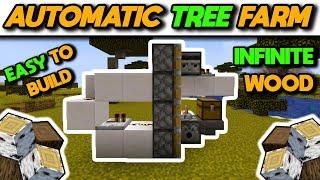 EASIEST Automatic AFK Wood Farm Tutorial (Java & Bedrock) - Minecraft 1.21