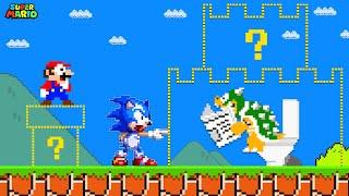 Mario and Sonic. But When Everything Sonic Touches Turns To VOID in Super Mario Bros?