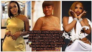 ALEX ON NAYSAYERS AS FANS REACT WHILST SHE DISPLAY/DRAGS ON CEE C & ALEX AS FANS GO DEEP ON CEE C