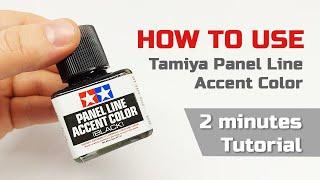 How to use Tamiya Panel Line Accent Color | Tutorial for beginners