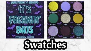 Shroud Cosmetics x BeautBean IT’S FREAKIN’ BATS Eyeshadow Palette Swatches and Review