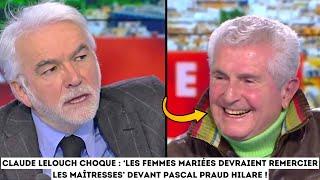 Claude Lelouch sans filtre : sa déclaration sur les maîtresses fait rire Pascal Praud en direct !