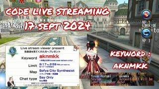 toram online - code live streaming 17 sept 2024 redward adv diary don't miss it - yusagi