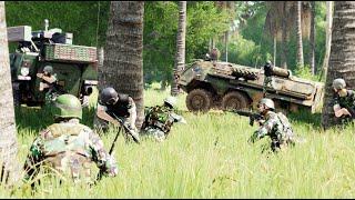 INDONESIA TNI ATTACKING REBEL POSITION - ARMA III CINEMATIC GAMEPLAY