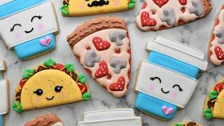 How to Decorate Taco Pizza Latte Cookies