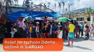 RELIEF FOR TYPHOON ODETTE VICTIMS IN BURGOS SIARGAO ISLAND