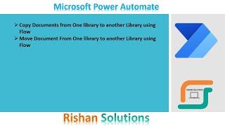 Copy and Move Documents from one library to another SharePoint document library using MS flow