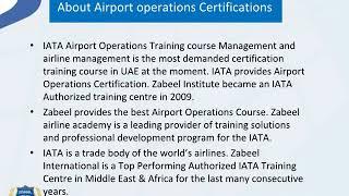 What is an airport operations agent? Zabeel Institute-Dubai-UAE