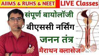 LIVE- BIOLOGY HUMAN REPRODUCTION PART-2 | RUHS BSC NURSING LIVE CLASSES | AIIMS & RUHS CLASS BIOLOGY