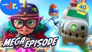 Dinah Rex & Robo Bots Dino Disaster  Action Pack MEGA EPISODE | Netflix Jr.