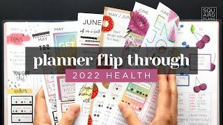 PLANNER FLIP THROUGH 2022 :: A FULL YEAR OF COMPLETED HEALTH & WELLNESS SPREADS IN A HAPPY PLANNER