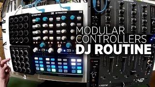 Modular DJ Routine: Traktor, A 4-Channel Mixer, Two X1s + Two Midi Fighters