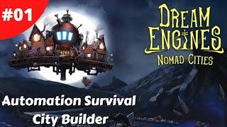 Survival Automation City Builder With Flying Cities - Dream Engines: Nomad Cities - #01 - Gameplay