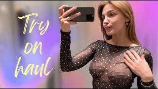 4K Transparent Outfits Try on Haul with Liza