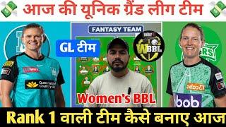 BH-W vs MS-W Dream11 Prediction ! Brisbane Heat Women vs Melbourne Stars Women Dream11 Team