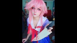 Yuno Gasai Cosplay Make-up tutorial(Mirai Nikki)