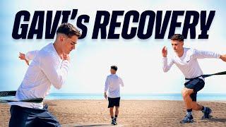 GAVI RECOVERS by the BEACH ️ | FC Barcelona 