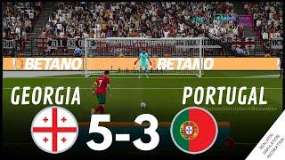 Penalty shootout  Georgia 5-3 Portugal  EURO 2024 | Video game simulation