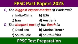 FPSC Past Papers 2023 | FPSC Past Papers Solved Mcqs 2023 | FPSC Test Preparation 2023 | FPSC Test