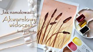 Jak namalować letni pejzaż | krok po kroku | Malowanie akwarelą