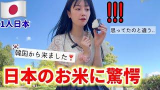 日本のおにぎりを食べたら..お米が思ってたのと全く違ってガチ衝撃!!韓国と違う!!