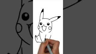 #shorts How to draw Pikachu from anime cartoon - Как нарисовать Пикачу из мультика Аниме ピカチュウ